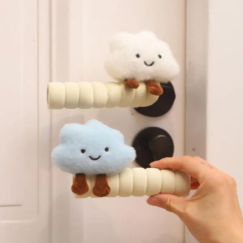Door Knob Covers Door Handle Covers Cute Cloud Door Handle Cover Anti Bump And Anti Static Safety Door Knob Protector Furniture Decorations Home Accessories