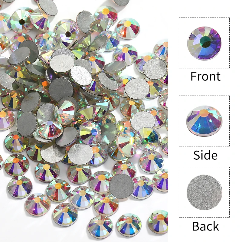 Wholesale Glitter Hotfix Glass Rhinestones Stickers 