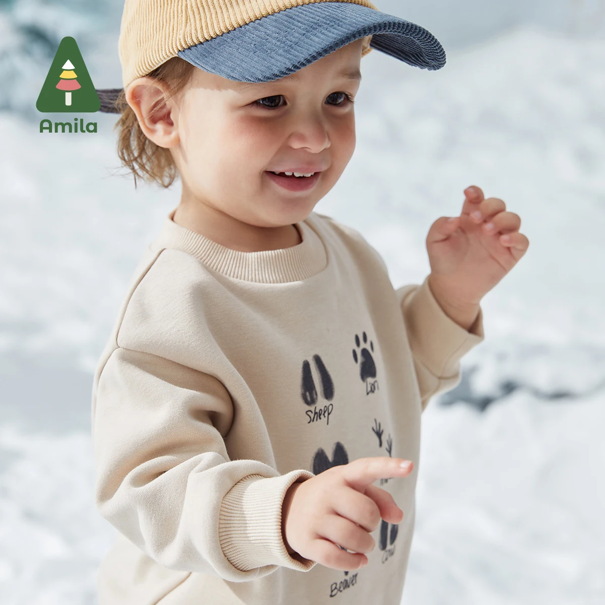 Amila Baby Hoodies Autumn and Winter New Boys Girls Thicken Fashion Cotton Outwear Tops Children Sweatshirts Warm
