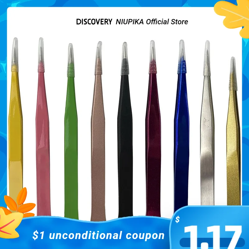 

Jewelry Tweezers 1.0mm Stainless Steel Color Clip Straight Tip High Quality Anti-Static for Diy Precision Tools