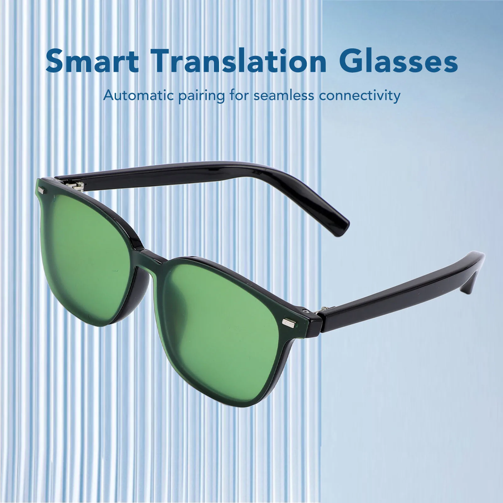 AI Translation Glasses 118 Languages Bluetooth Real Time Smart Glasses with Magnetic Lens Smart Music Glasses Translator Glasses