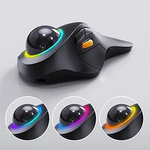 ProtoArc EM03 Ergonômico RGB Rollerball Mouse Recarregável