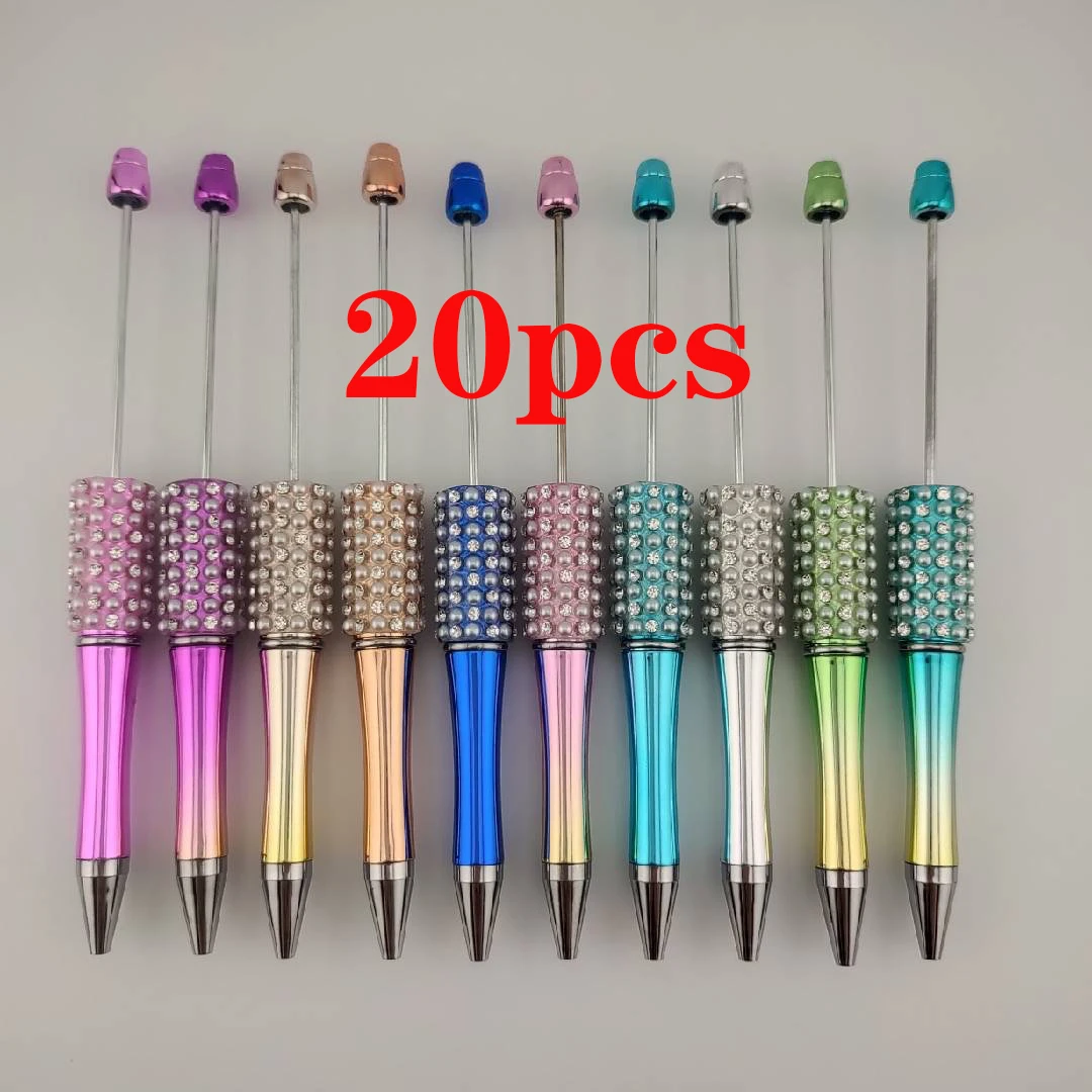 

20 шт., шариковая ручка с градиентными стразами