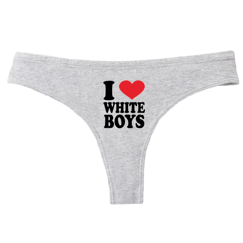 I LOVE BWC Low Waist Underwear Thong Cotton Thong Sexy Thongs For Women Couple Gifts Wife Gifts From Husband Cute Panties