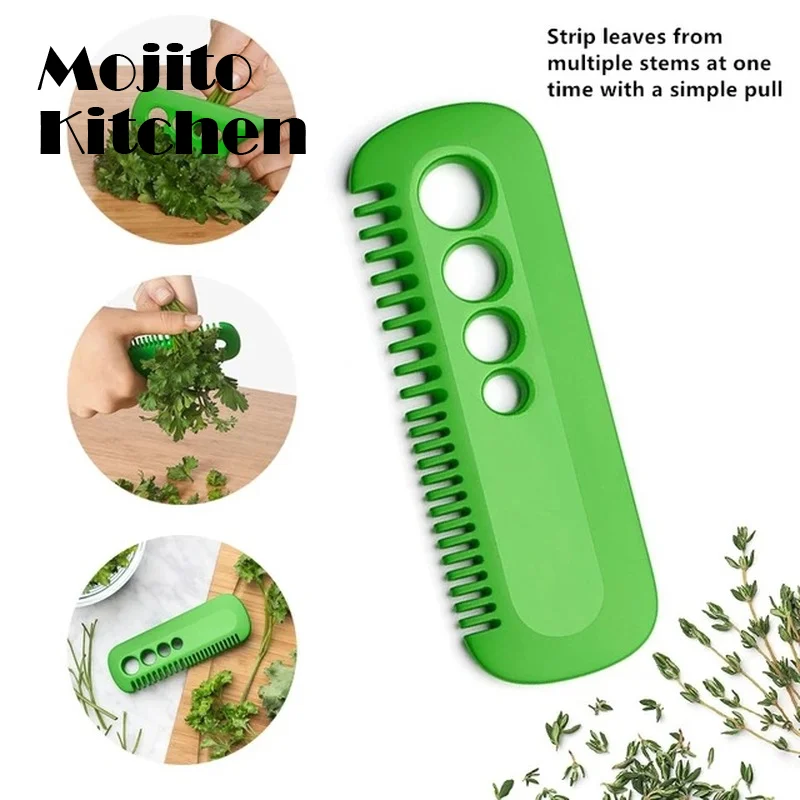 Vegetable Herb Eliminator Leaf Comb Household Kitchen Multifunctional Gadgets Cooking Portable