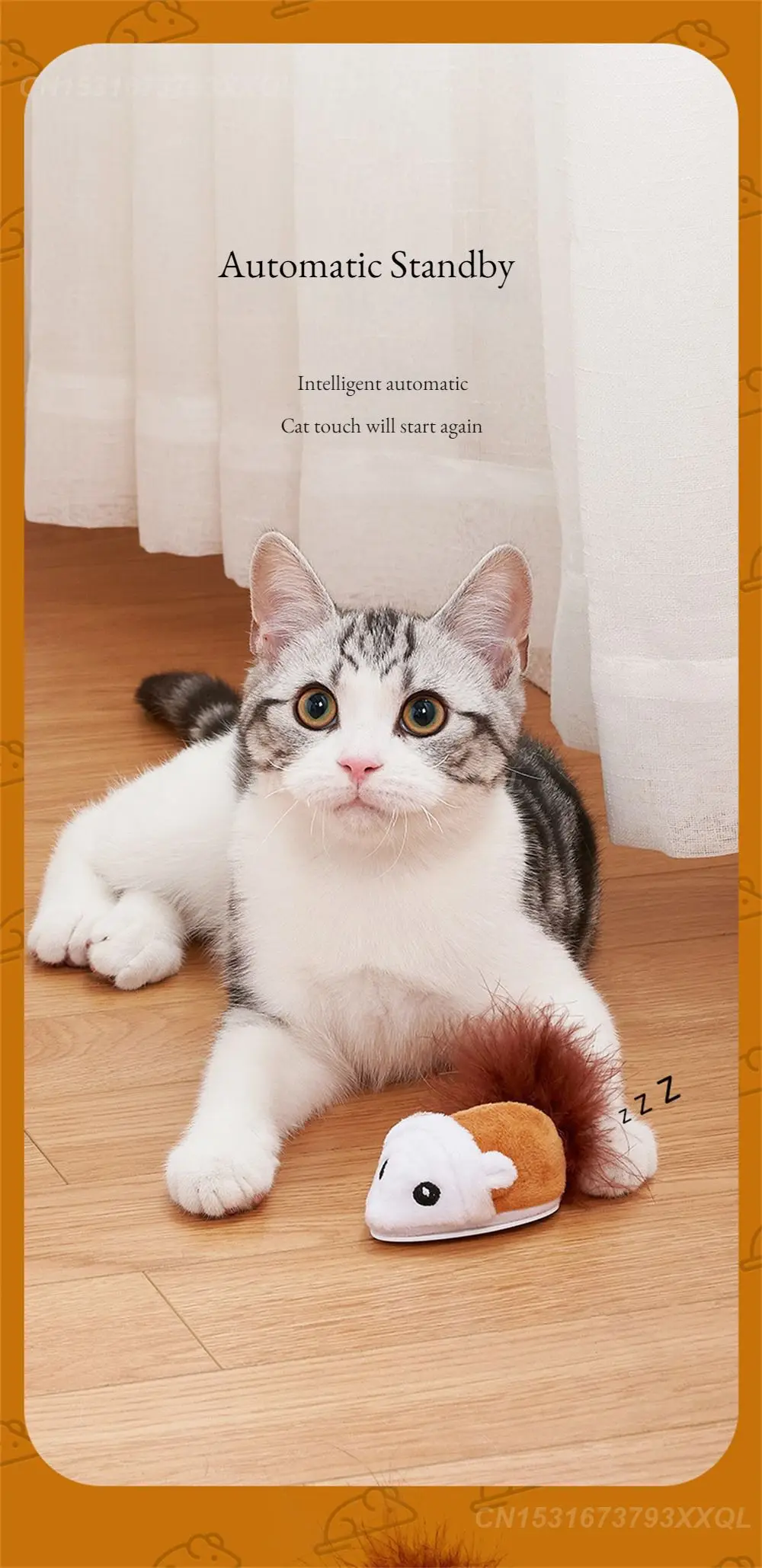 Title 6, Electric Pet Toy Simulation Mice Fun Interactiv...