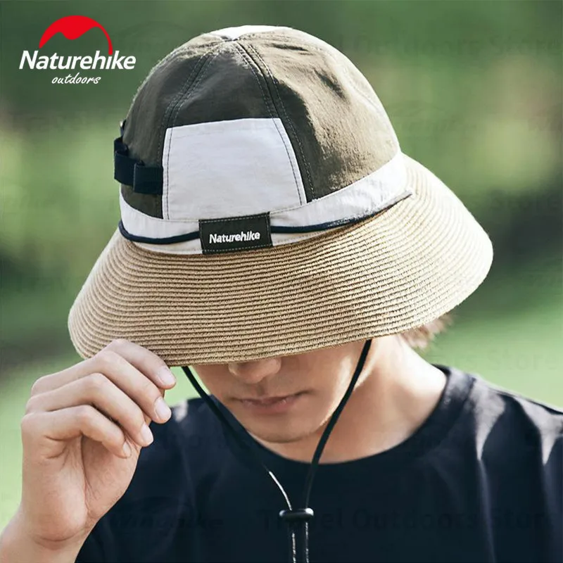 Naturehike Waterproof Straw Hat Sun Protection Cap for Outdoor Camping Hiking Jungle Fishing Sunscreen UPF 50 Unisex Women Men