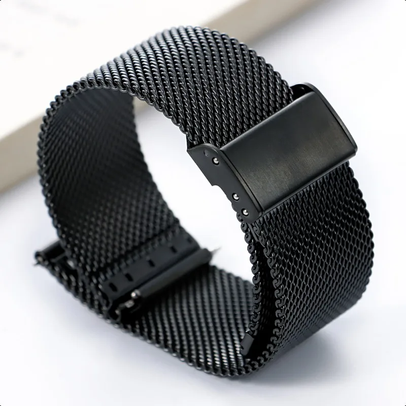 Stainless Steel Milanese Watch Band with Quick Release Mesh Loop - Metal Strap
