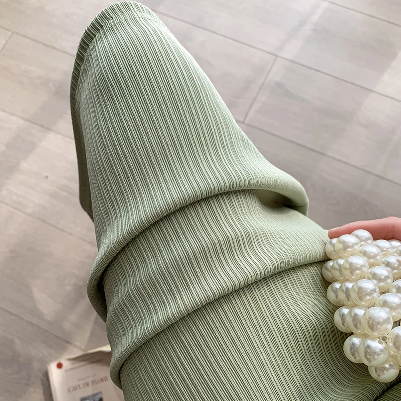Summer Maternity Belly Skirt Adjustable Waist Pregnant Woman Ice Silk Long Skirts Slim Hips Stretched Striped Pencil Skirts