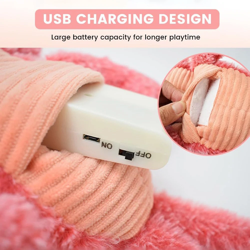 Funny Interactive Dog Plush Toy Jumping Moving Dog Toy Interactive Dog Toys To Keep Them Busy for Medium Dogs Teething