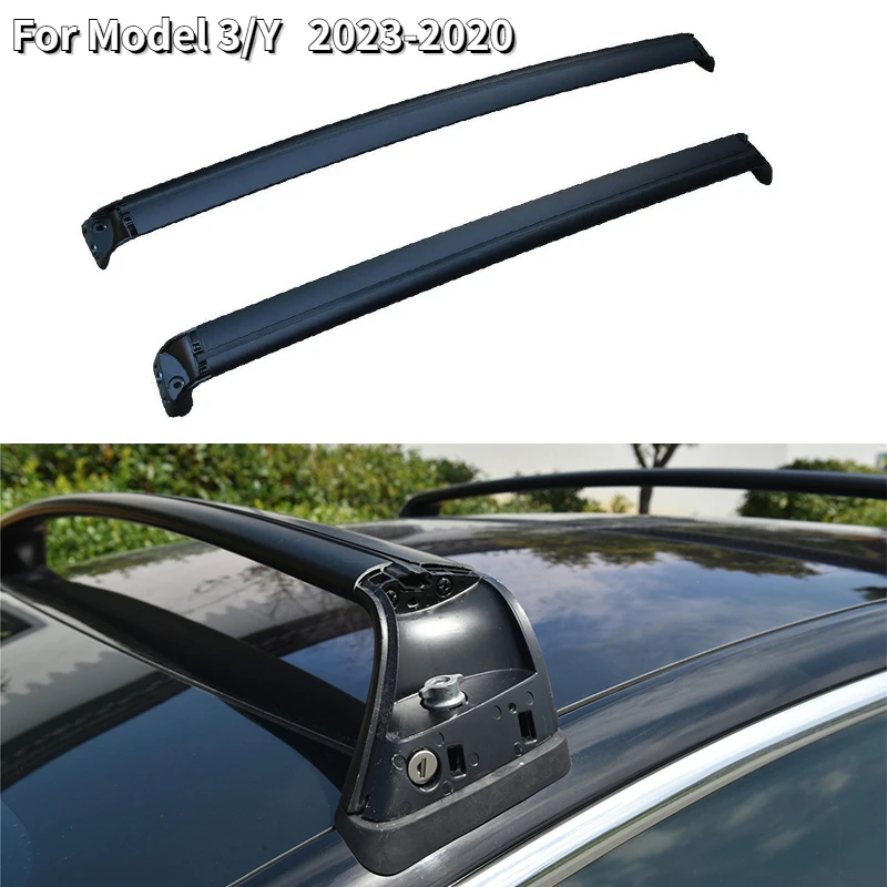Upgrade Roof Rack Cross Bars with Antitheft Locks for Tesla Model Y