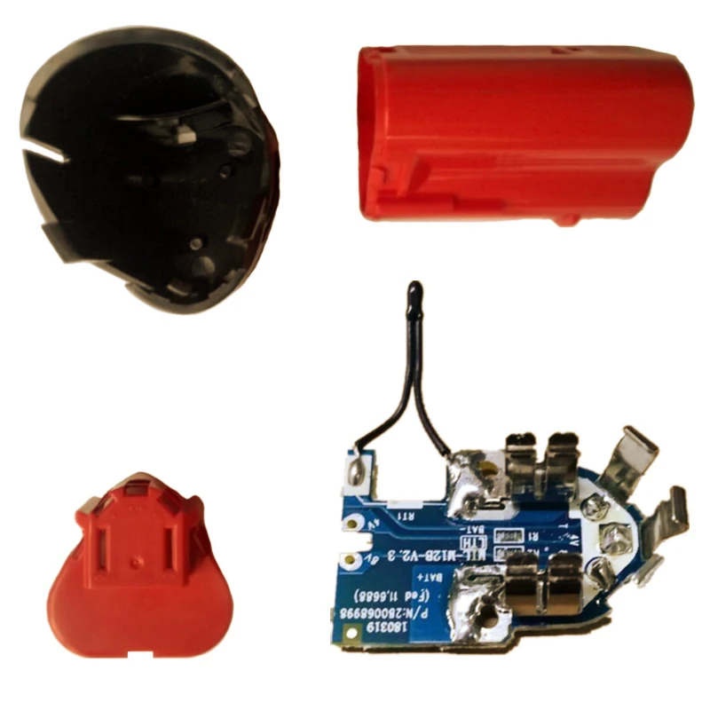 For M12 Battery Case 12V Li-ion Battery PCB Circuit Board 1.3Ah Plastic Shell Box Kit Repair Tools For Milwaukee 12V Battery