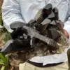 Natural Black Smoke Quartz Crystal Clusters, Quartz Original Mineral Sample Recovery Gems, Home Office Degaussing Clusters 5