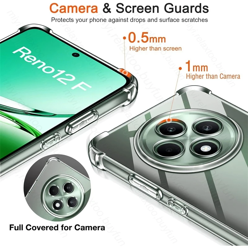 Shockproof Clear TPU Protective Phone Case - Four-Corner Design