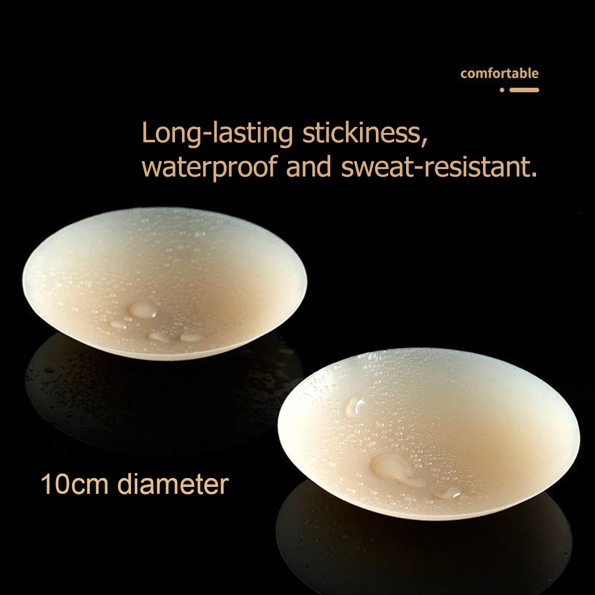 10cm No Glue Sticky Nipple Cover Plunge No Trace Invisible Bra Silicone Nubra Stickers Accessories Breast Pads Pasties Big Size 3