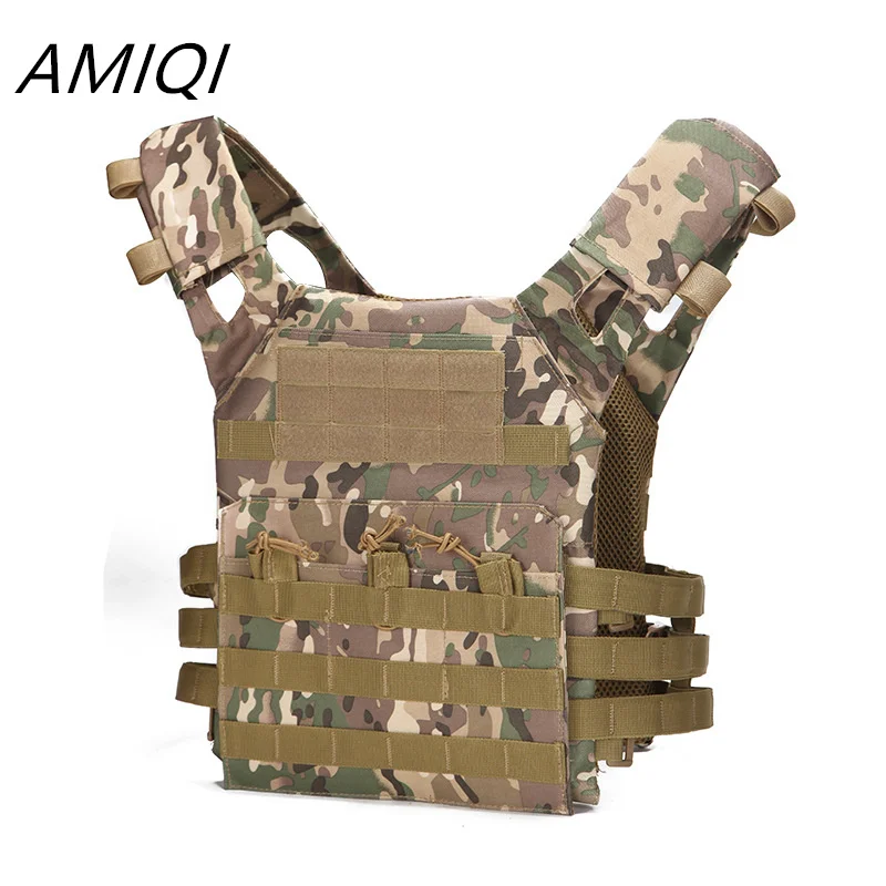

AMIQI Tactical JPC MOLLE Vest Men Army CS Field Plate Carrier Vest Airsoft Paintball Training Protective Vest Military Equipment
