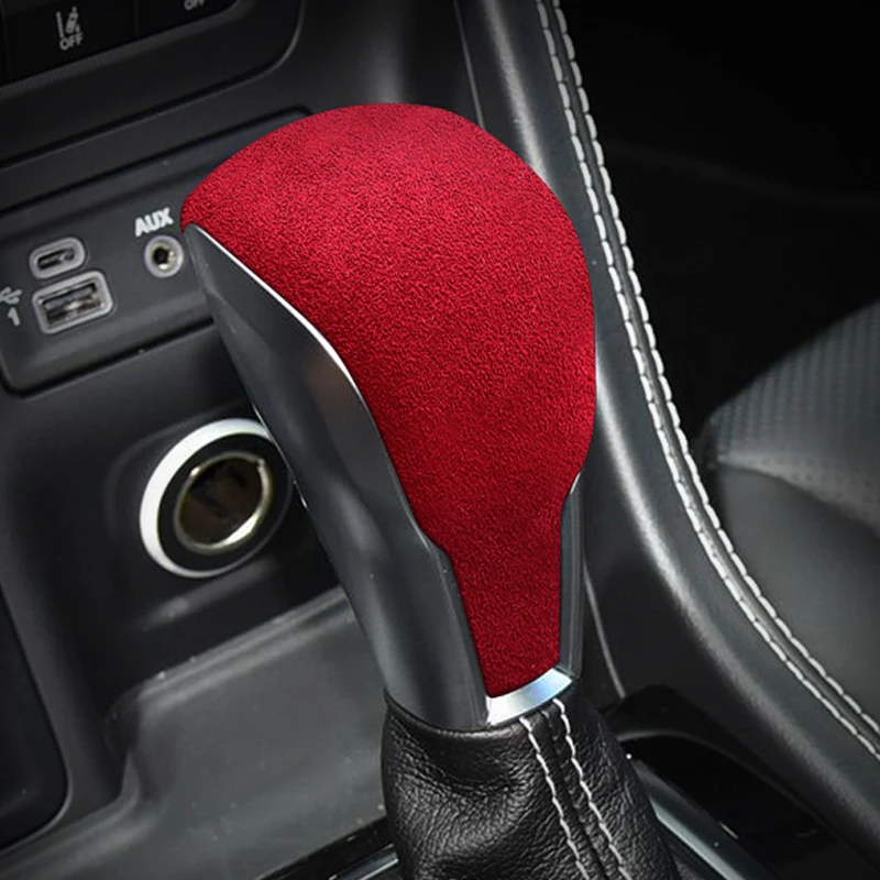 

For Jeep Grand Cherokee 2016 17 18 19 20 2021 Accessories Top Suede Wrap Gear Knob Shifter Lever Cover Trim Interior Sticker