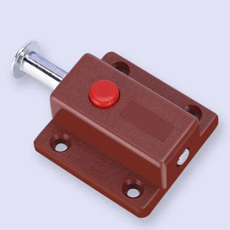 Door Latch 2pcs Window Cabinet Push Button Spring Load Automatic Door Bolt Latches