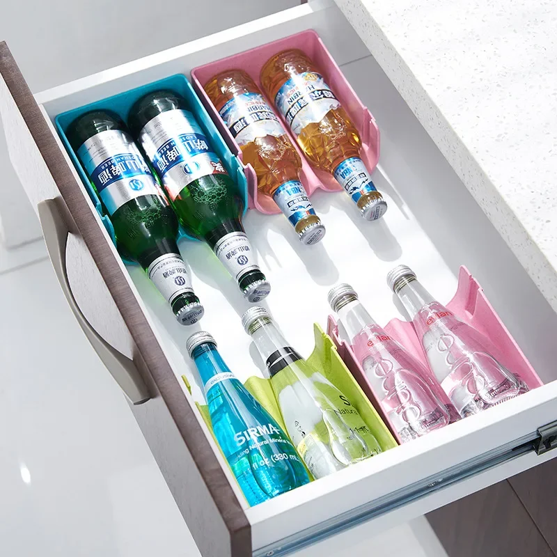 Refrigerator beer and beverage storage box, kitchen wine bottle storage box, stackable wine bottle bracket