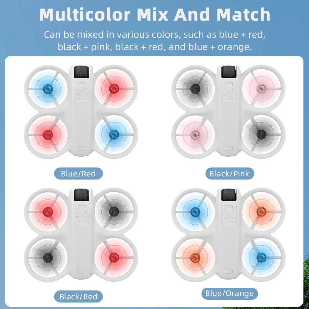 Hélice colorée DJI NEO dégagement rapide - Lot de pales rechange