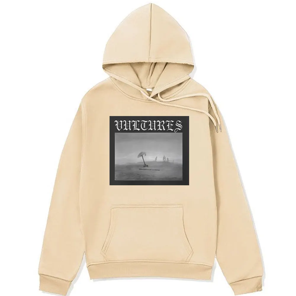 Rapper Kanye West Vultures New Song and Album Cover Hoodies Men Women's Hip Hop Harajuku Sweatshirts Fleece Hoodie Pullover Male