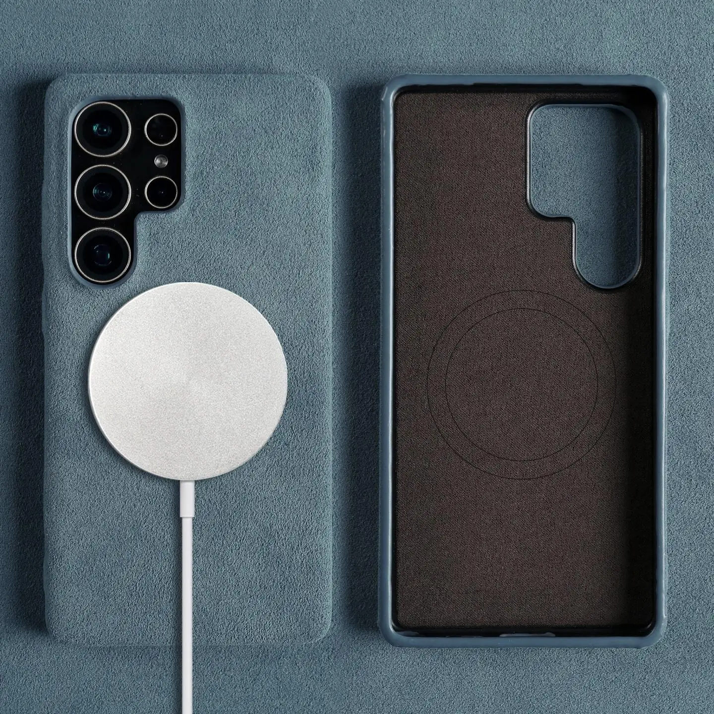 Premium Full Coverage Magnetic Alcantara Phone Case with MagSafe Compatibility