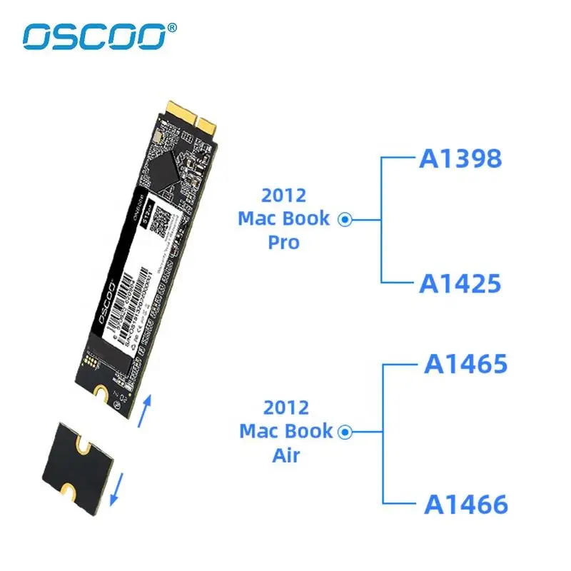 Disco Rígido Oscoo-ssd para Macbook Air Apple 128gb 256gb 512gb tb A1465 A1466 Macbook Pro A1398 A1425 - Imagem 3