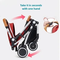 2025 nouvelle poussette pour bébé, peut s'asseoir ou s'allonger, poussette pour enfants ultra-légère pliante à quatre roues absorbant les chocs 2