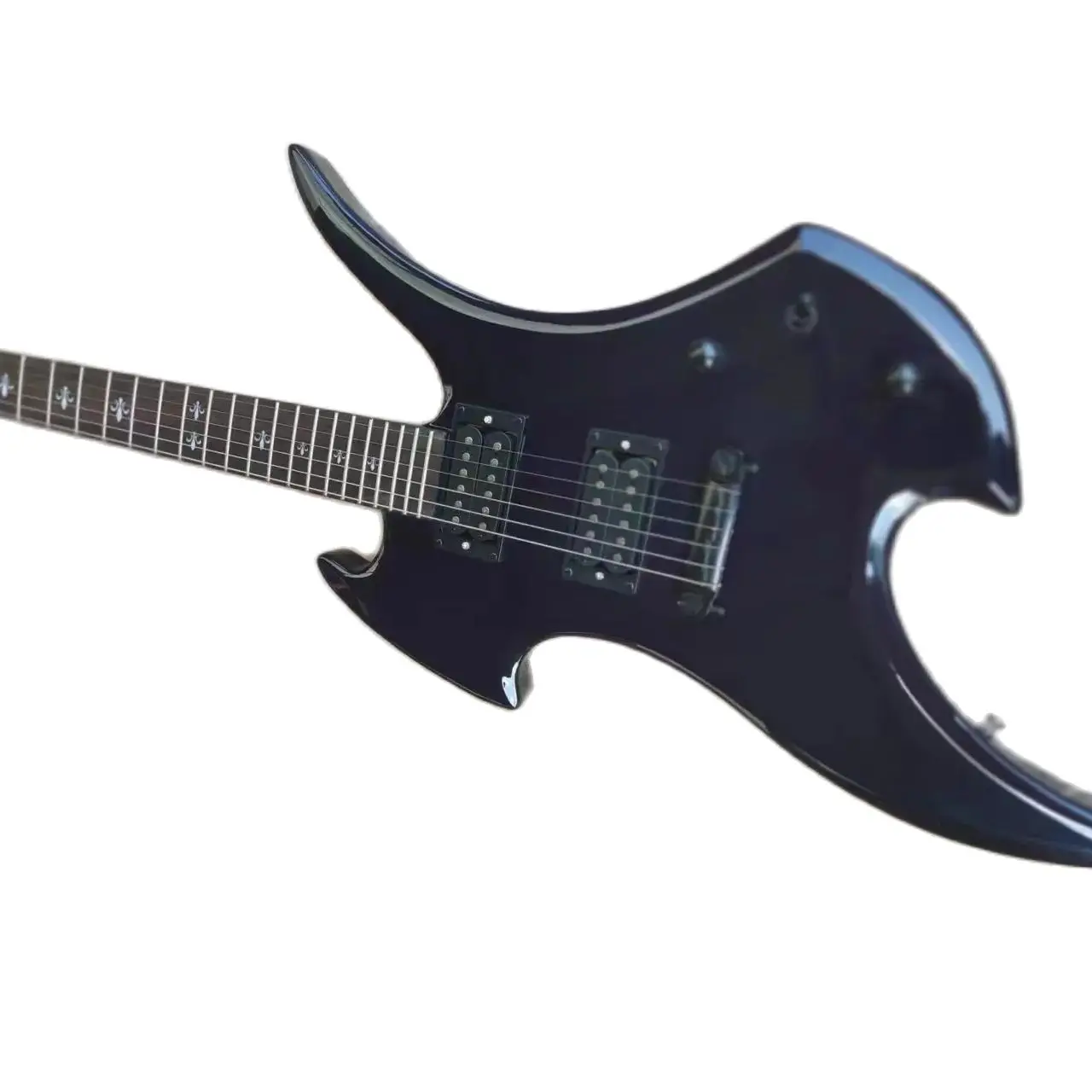 

High Quality Custom Special Shaped Purple Electric Guitar With Spider Inlaid Free Shipping In Stock