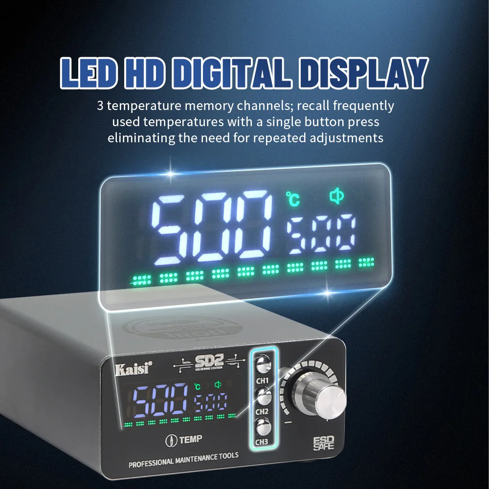 kaisi SD2 120W 납땜 스테이션 C210 C245 납땜기 소형 용접기 휴대폰 수리용 전문 리워크 스테이션 도구
