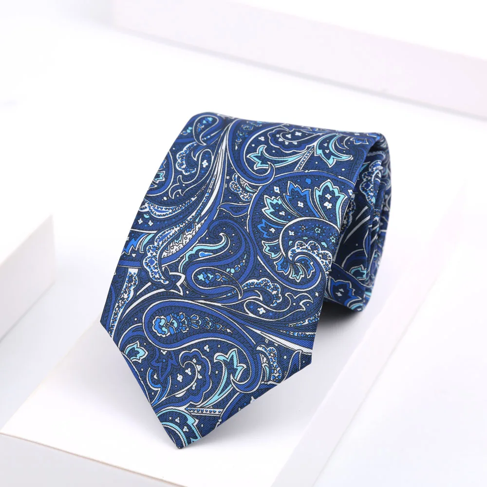 Superweiche Herren-Krawatten mit Seideneffekt, Blumenmuster, Paisley, 8 cm, für Herren, Hochzeit, Business, Gravata, neuartige bedruckte Krawatten – Detail 10