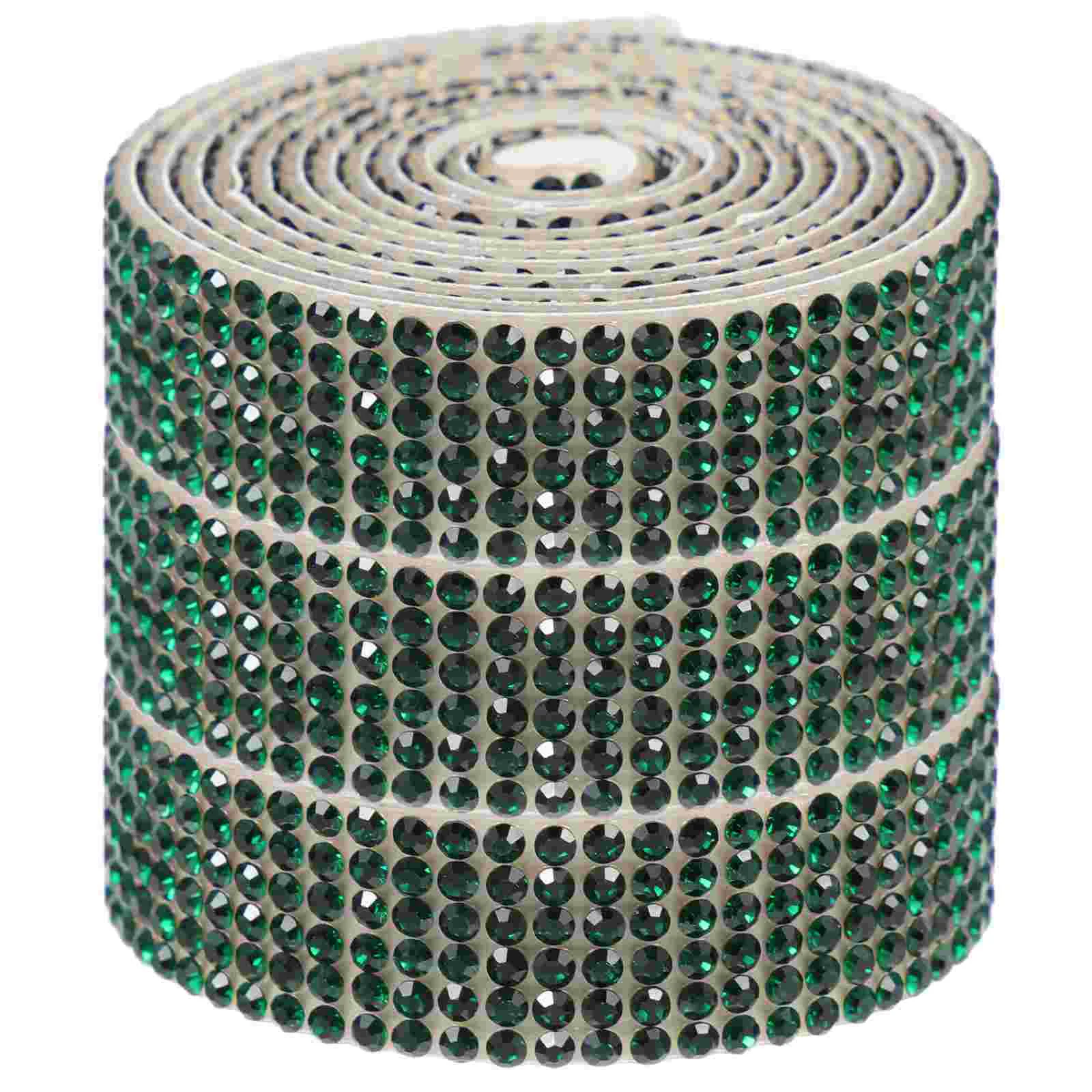 

3 Rolls Crystals Decor Self Adhesive Rhinestone Band Cuttable Cup Ribbon Exquisite Phone Multi-function Craft Trim