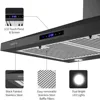 Range Hood Black,Wall Mounted Range Hood 30 inches,Black Kitchen Hoods with Touch Controls,Stainless Steel Range Hood 2