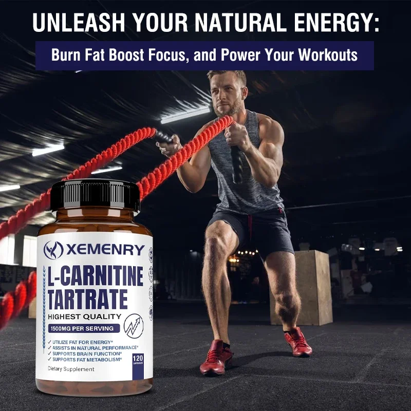 L-Carnitine Tartrate-Supports Natural Energy Production, Fat Burner, Promotes Muscle Growth
