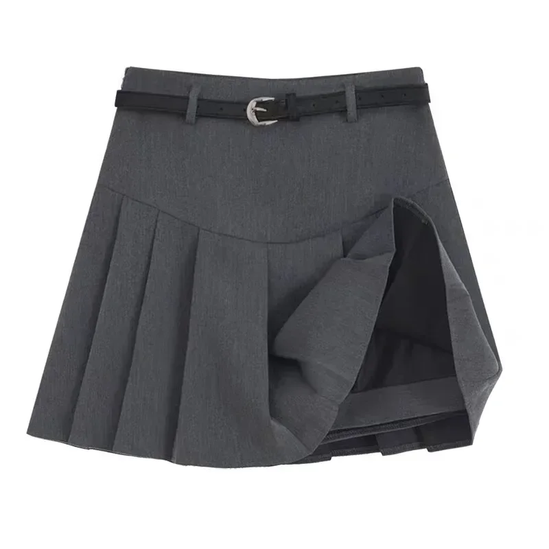 Teens Girls Pleated Skirts Simple College Style Kids A-line Suit Skirt 3 To 13 Y Children School Uniform High Waist Short Skirt