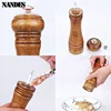 5/8/10inch Wood Salt and Pepper Grinder Solid Wood Spice Mill with Strong Adjustable Ceramic Grinder Kitchen Cooking Tools 6