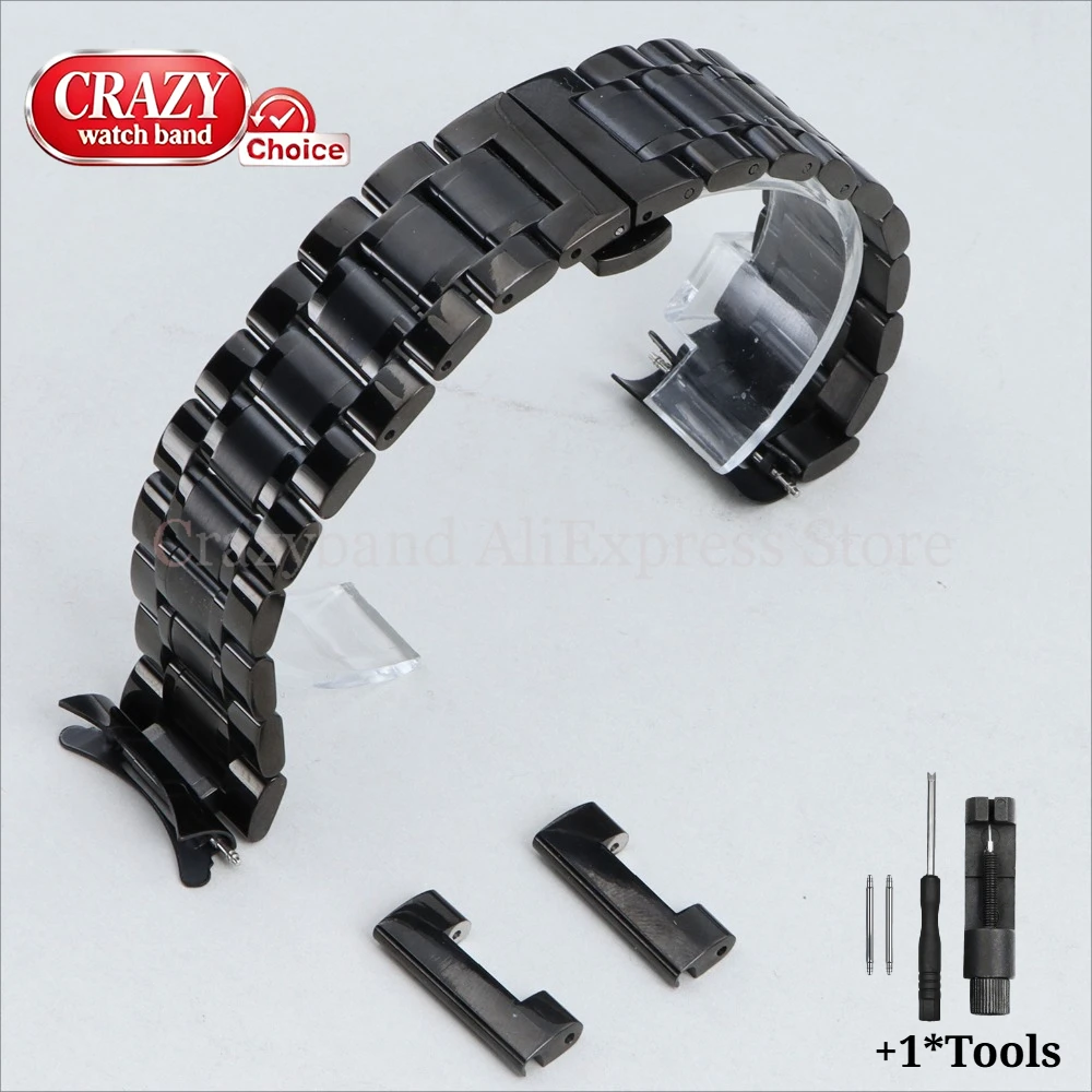 Elegant Stainless Steel Watch Strap Replacement