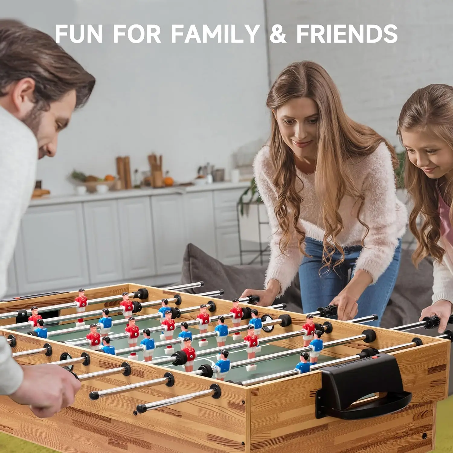 2x4ft 13-in-1 Combo Game Table Set for Home,Combination Tables for Game Room, Friends & Family w/Hockey, Football, Billiards 2