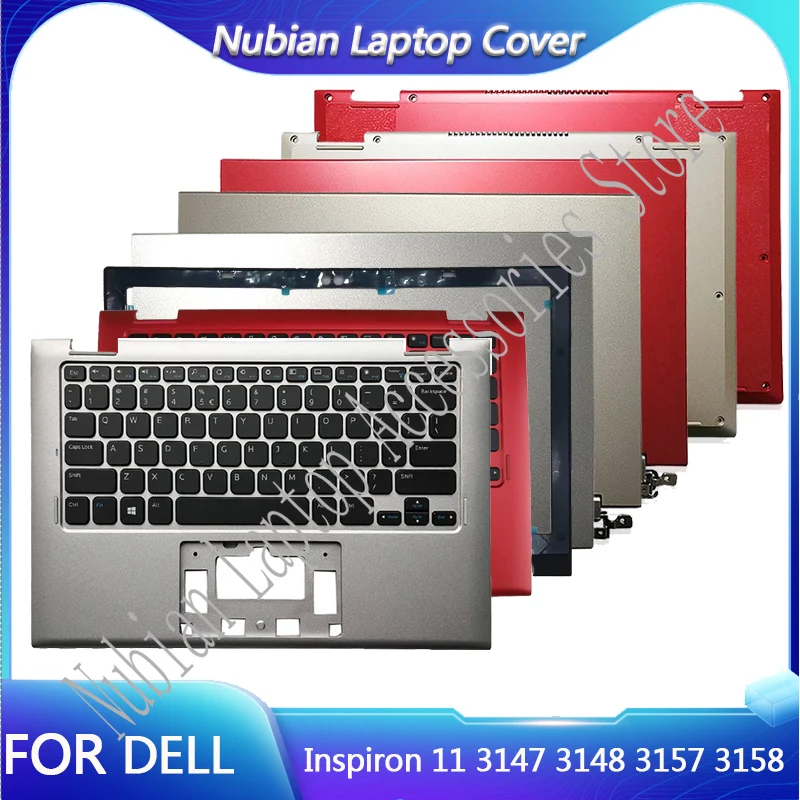 

For The New Dell Inspiron 11 3147 3148 3157 3158 Laptop Screen Back Cover/LCD Front Frame/Palm Rest Keyboard/Bottom Cover