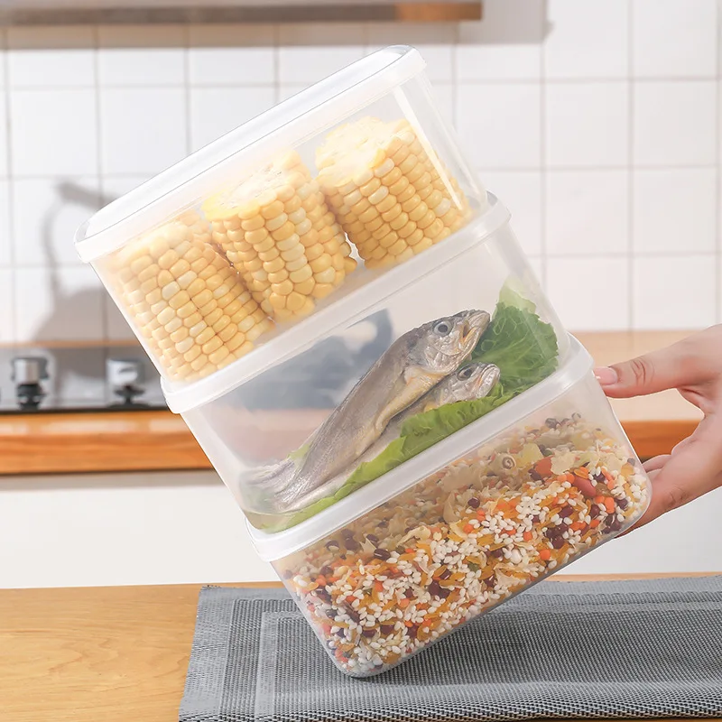 

Kitchen Transparent Storage Box Household Food Grade Fruit Vegetable Fresh-Keeping Box Refrigerator Preservation Sealed Supplies