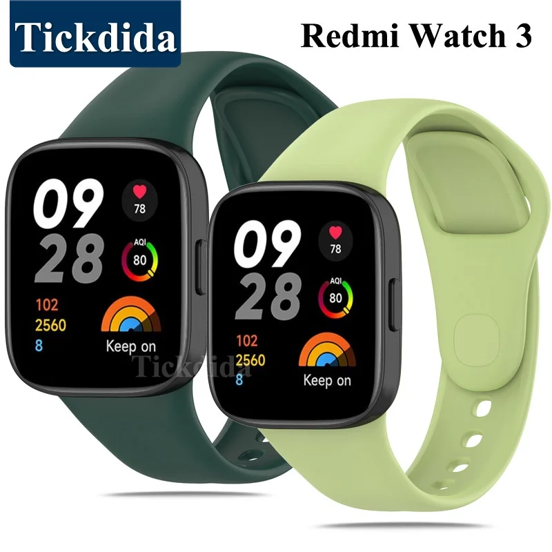 Correa de reloj para Redmi Watch 3, correa de repuesto de silicona suave para  Redmi Watch 3, accesorios de pulsera