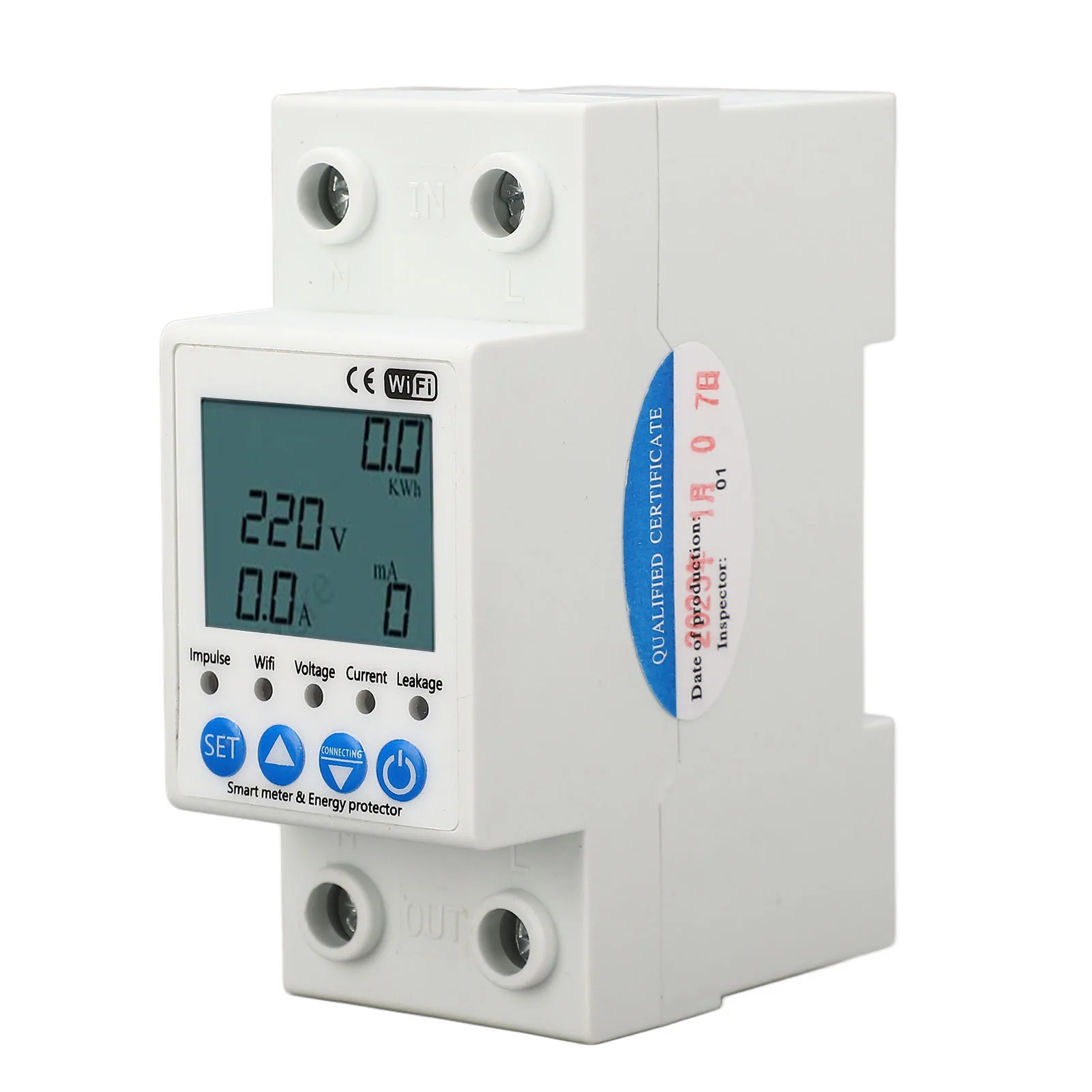 

Leakage Protection Switch Simple Wiring AC220V 63A APP Remote Control Smart Circuit Breaker 5 Indicators for Shopping Mall