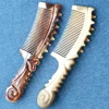 Natural White Buffalo Horn Combs Anti-Static Comb Hair Massage Comb Brushs with Pouch Bag 1