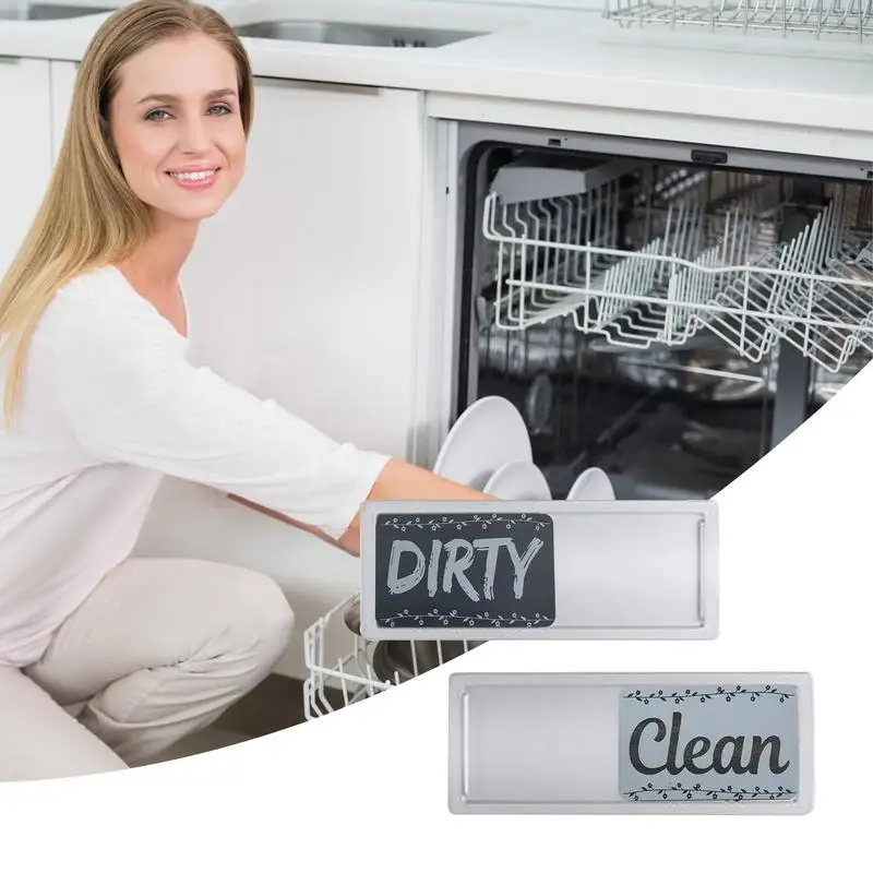 

Dishwasher Magnet Clean Dirty Sig Mnagnetic Fridge Sticker Cleaning Signs Magnet Double Sided Reversible Magnets Sign Indicator