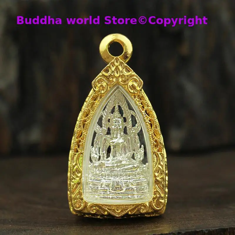 

Asia Thailand Royal temple Divine Dragon PO FO Buddha God card Pendant Amulet bring fortune GOOD LUCK safe Effective protection