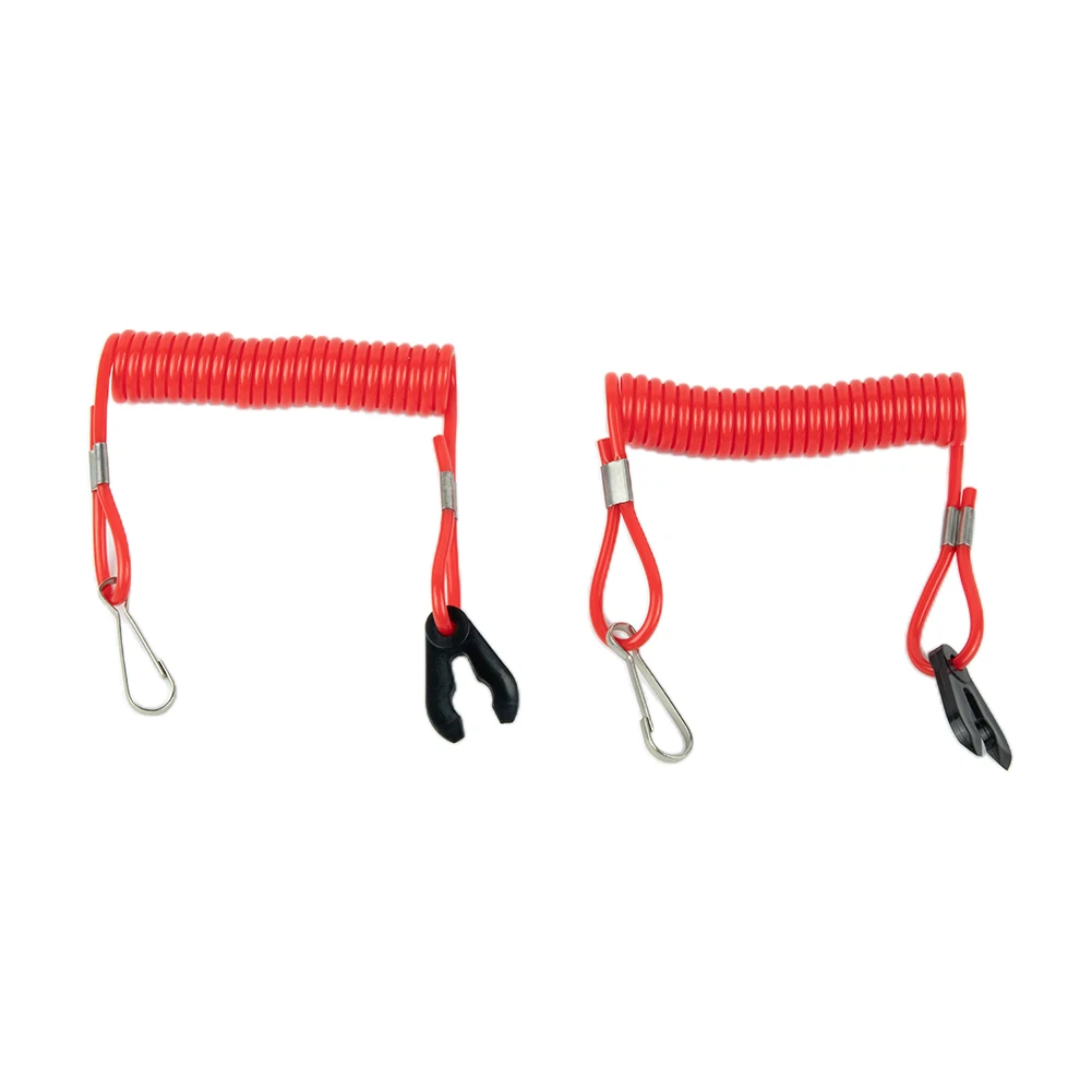 Useful New Sale Durable Engine Switch Lanyard Red Safety 2pcs Kill Stop Motor Outboard Waterproof Boat Plastic 2pcs car seat belt clip stopper plastic auto safety belt clip seat strap tightness adjuster fixing buckle car accessories