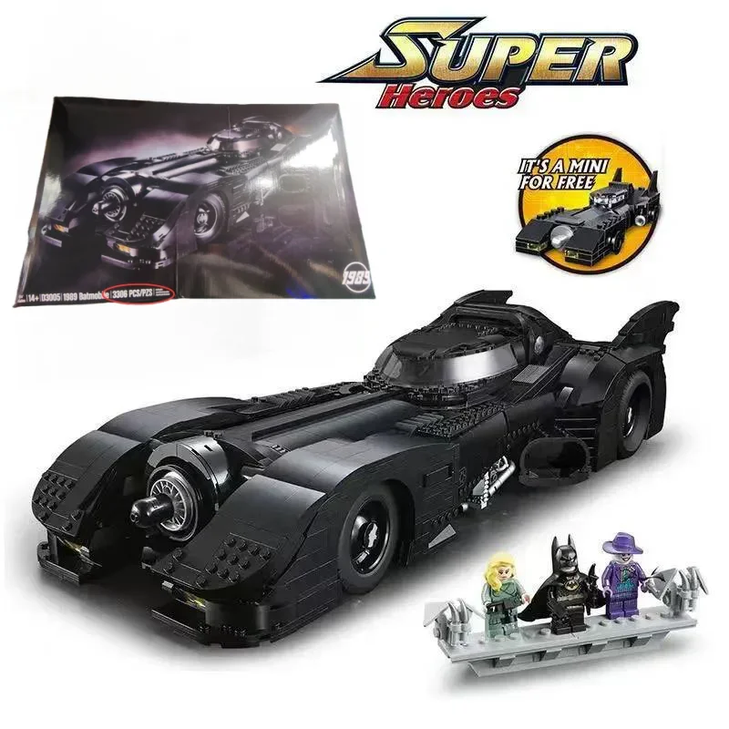 Batman Cowl 1989 Batmobile Bat-Pod The Tumbler Blocks Set 76182 Model Toys Gifts