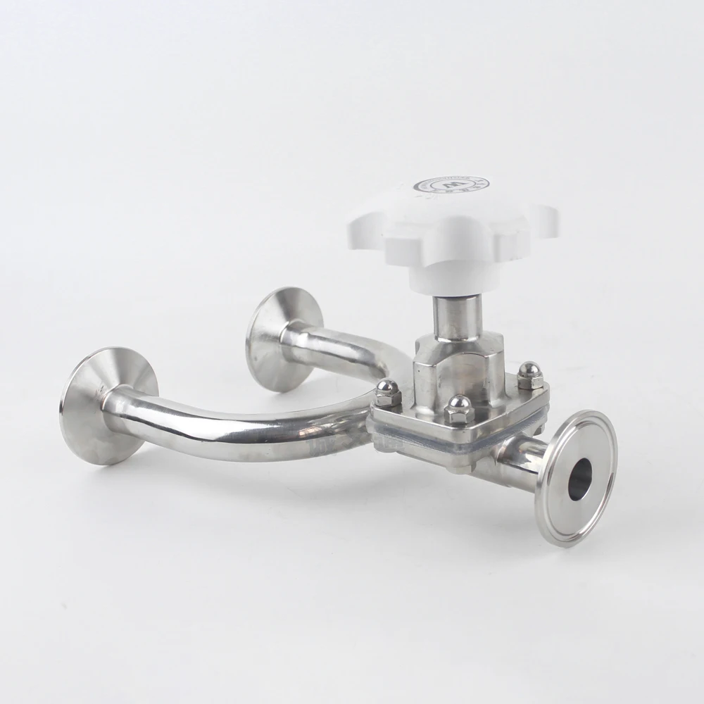 

Fit 19/25/32/38/51mm x 1.5" 2" Tri Clamp Sanitary U-Shaped Diaphragm Valve 316L Stainless Steel Homebrew