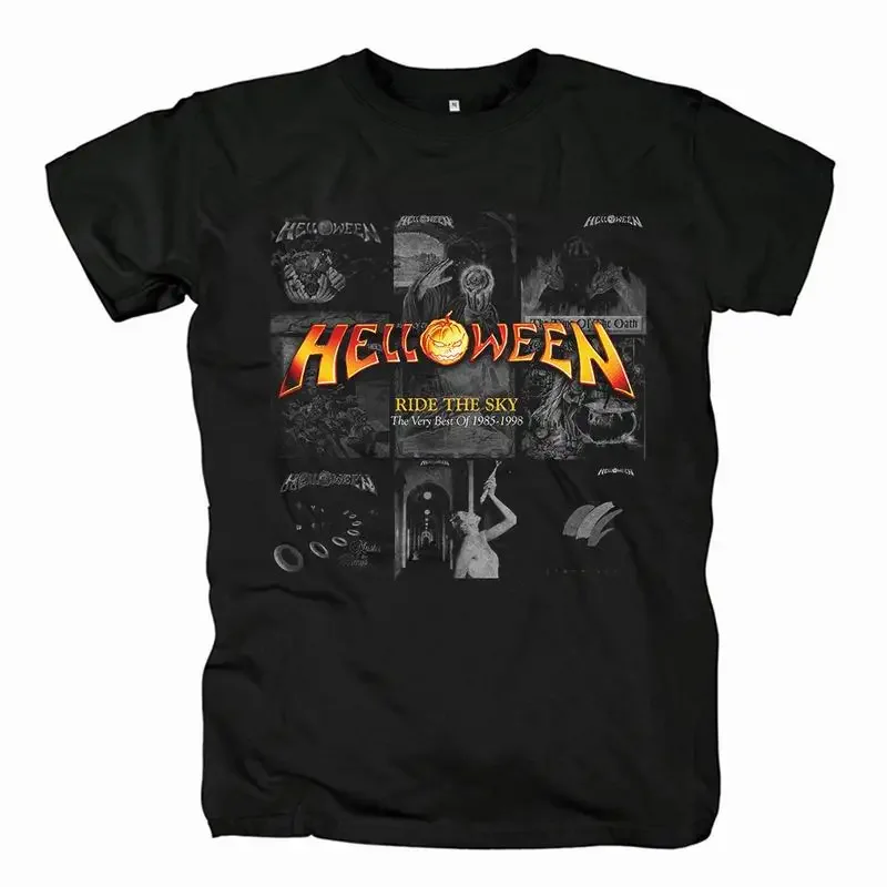 

Футболка Helloween Pumpkins с мультипликационным принтом, смешные аниме винтажные Графические Рубашки, повседневная мужская одежда