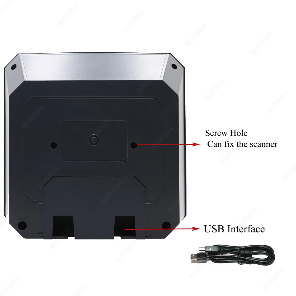 scanner printer 1D 2D Supermarket Hands-Free Barcode Bar Code Scanner QR Code PDF417 USB Platform Big Desktop Reader Wired Store Shop Scanning computer scanner